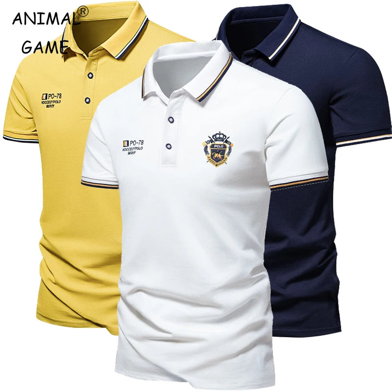 New Mens Embroidered Polo Shirts Summer Short Sleeve Shirt Luxury Top Casual Lapel T-shirt Breathable Lightweight T Shirt Homme New Mens Embroidered Polo Shirts Summer Short Sleeve Shirt Luxury Top Casual Lapel T-shirt Breathable Lightweight T Shirt Homme